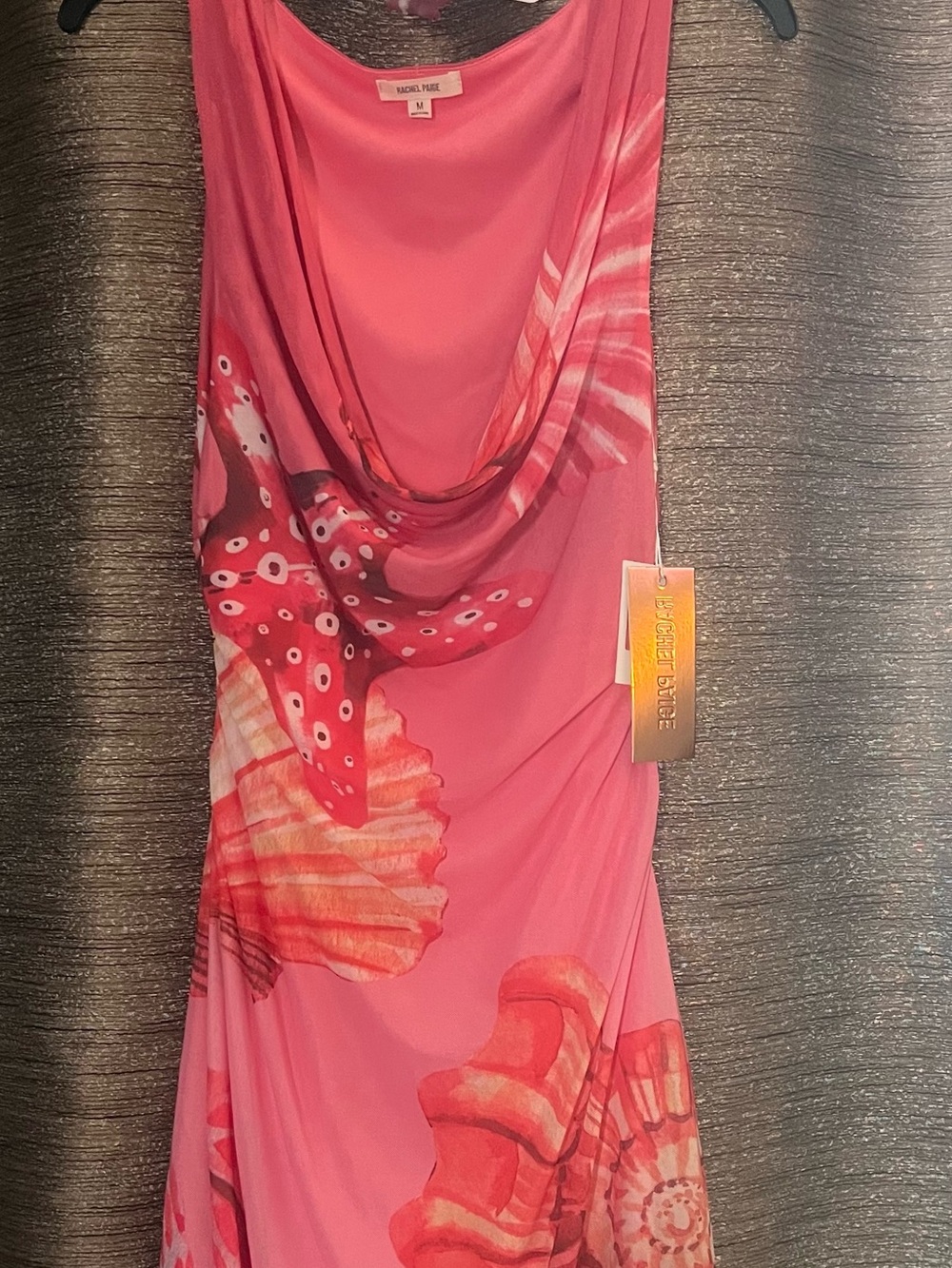 Mahalo Place Pink Cowl Neck Floral Mini Dress
